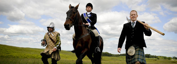 Characters in Traditional Scottish Borders Dress